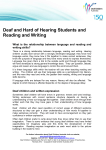 Deaf and Hard of Hearing Students and Reading and Writing