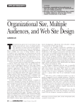 Organizational Size, Multiple Audiences, and Web Site Design
