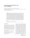 Fast-response VHF pulsed 2 KW power amplifiers