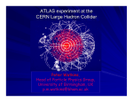 ATLAS experiment at the CERN Large Hadron Collider