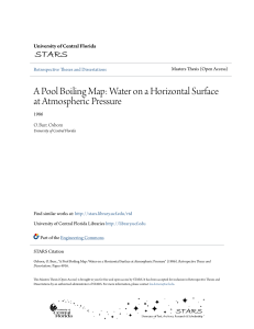 A Pool Boiling Map: Water on a Horizontal Surface at