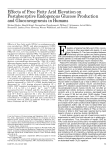 Effects of Free Fatty Acid Elevation on Postabsorptive