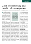 Cost of borrowing and credit risk management