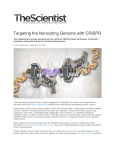 Targeting the Noncoding Genome with CRISPR