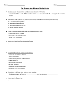 Cardiovascular Fitness Study Guide