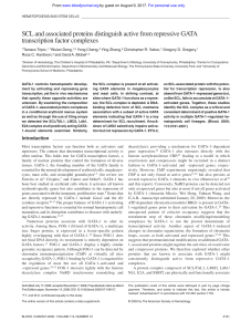 SCL and associated proteins distinguish active from