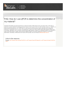 How do I use qPCR to determine the concentration of my material