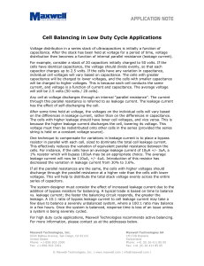 Cell Balancing in Low Duty Cycle Applications
