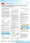 Observed Climate Variability and Change and Projected Climate for