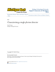 Characterizing a single photon detector