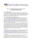 DE Feasibility Study - East Carolina University