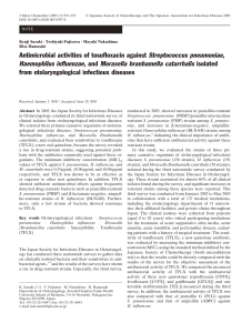 Antimicrobial activities of tosufloxacin against Streptococcus