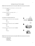 INTRODUCTION UNIT TEST #2 (3085) Multiple Choice: Choose the