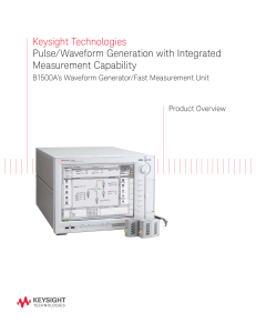Keysight Technologies Pulse/Waveform Generation with Integrated