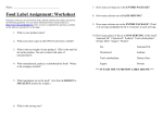 Nutrition Label Assignment