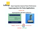 Supercapacitors for Pulse Applications Supercapacitors for