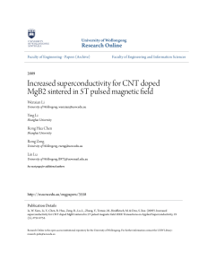 Increased superconductivity for CNT doped