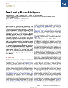 Fractionating Human Intelligence