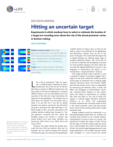 Decision Making: Hitting an uncertain target | eLife