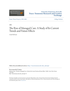 The Rise of Managed Care - Trace: Tennessee Research and