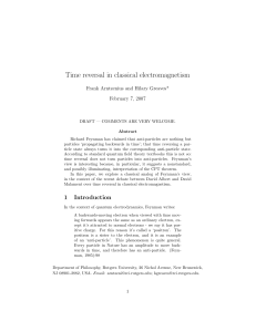 Time reversal in classical electromagnetism - Philsci