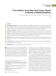 CT for Pediatric, Acute, Minor Head Trauma