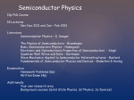 Semiconductor Physics