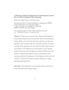 A Frequency Domain Approach for Computing the Lorentz Force in