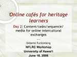 Online cafés for heritage learners Day 2