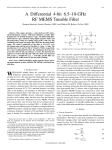 A Differential 4-bit 6.5–10-GHz RF MEMS Tunable Filter