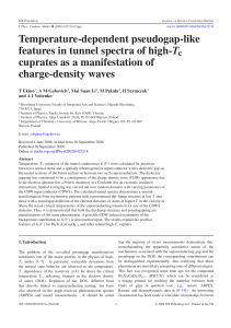 Temperature-dependent pseudogap-like features in tunnel spectra