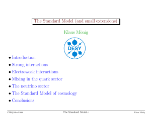 The Standard Model and its Simple Extensions
