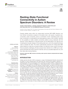 Resting-State Functional Connectivity in Autism Spectrum