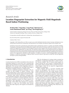 Location Fingerprint Extraction for Magnetic Field Magnitude Based