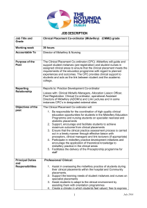 Job description extract from agreed PPG Feb 2005