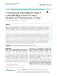 The diagnostic and prognostic value of systems biology research in