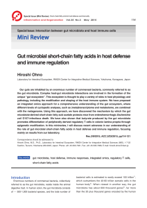 Gut microbial short-chain fatty acids in host defense and immune