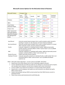 Microsoft License Options for the McCombs School of Business