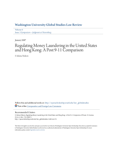 Regulating Money Laundering in the United States and Hong Kong
