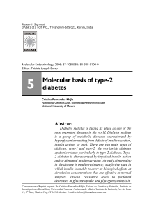 5 Molecular basis of type-2 diabetes