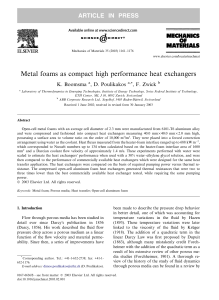 Metal foams as compact high performance heat