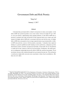 Government Debt and Risk Premia - Penn Economics