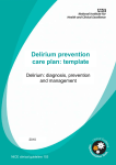 Delirium prevention care plan
