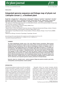 Integrated genome sequence and linkage map of physic nut