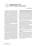 Standardization Trend for IPTV audience measurement
