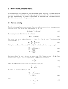 8 Thompson and Compton scattering