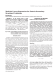 Multiple linear regression for protein secondary structure prediction