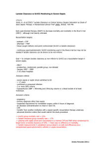 Lactate Clearance vs ScVO2 Monitoring in Severe