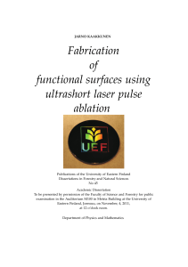 Fabrication of functional surfaces using ultrashort laser pulse ablation