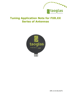 Tuning Application Note for FXR.XX Series of Antennas